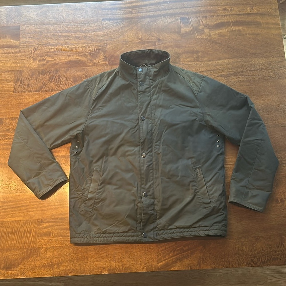 Barbour Land Rover Defender men’s jacket, XL, olive, waxed cotton